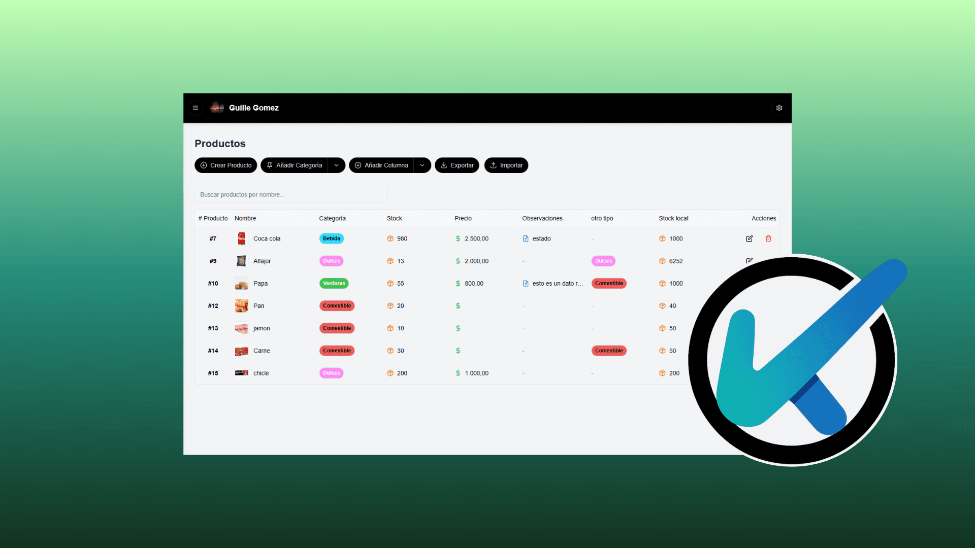 Listok — Gestión de Inventario
